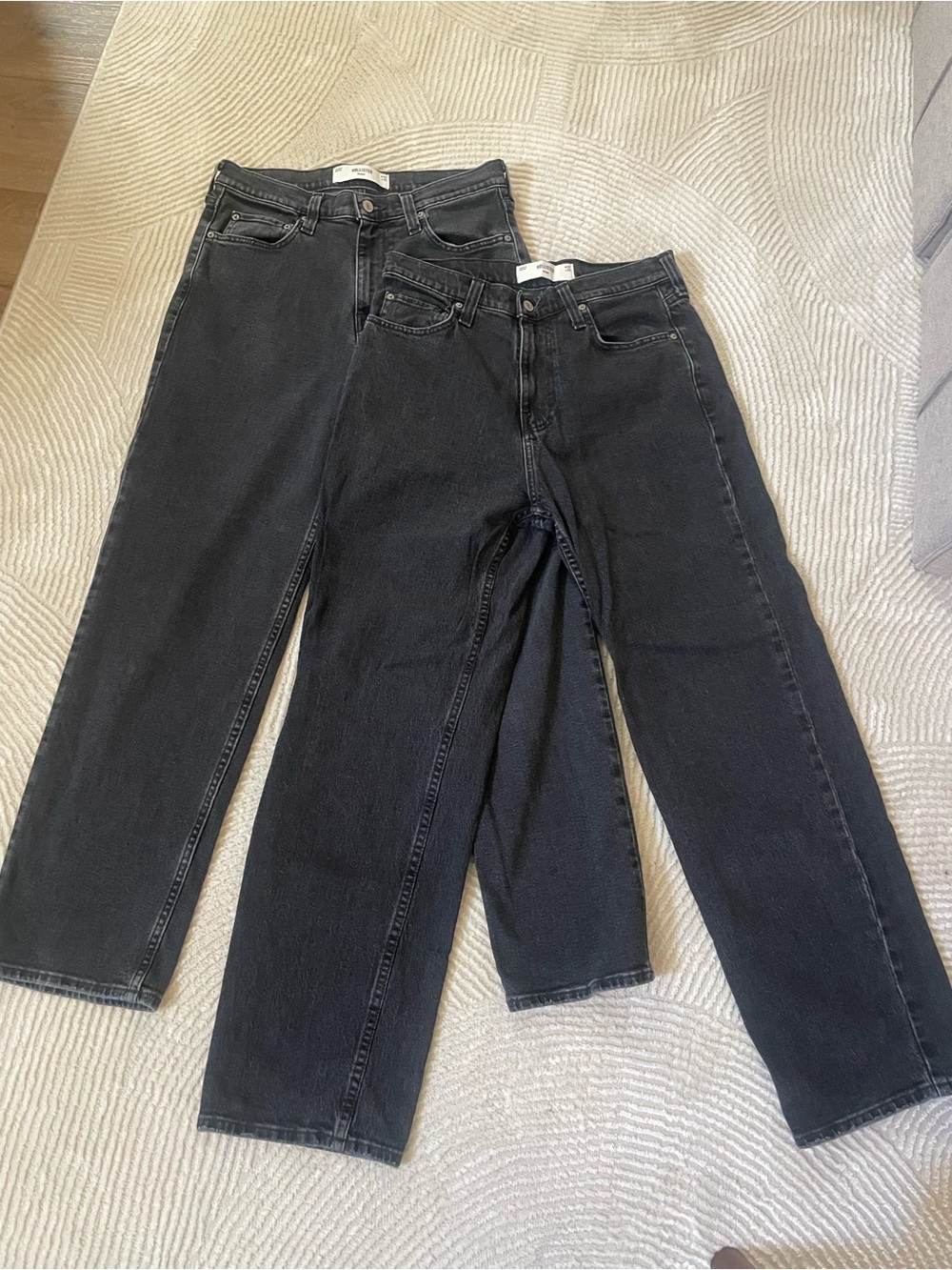 Hollister Straight Leg Jeans in Black - Twin Pair